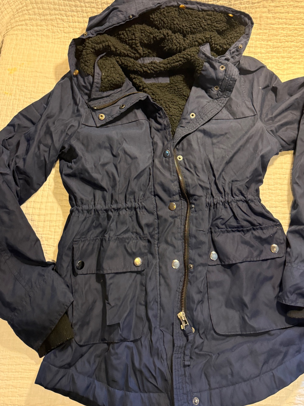 Women's Aeropostale Navy Hooded Jacket. Size Medium.